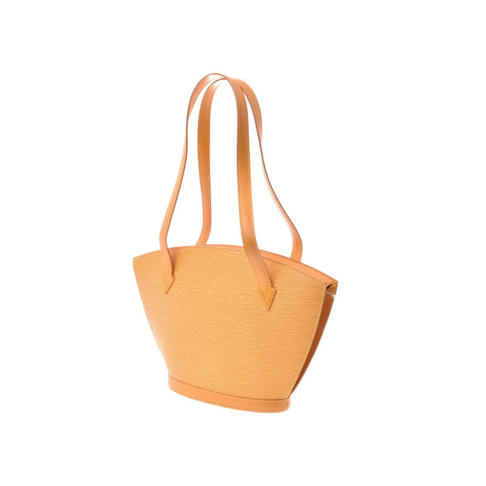 Louis Vuitton Shopping Bag Leather Yellow Tote Epi Jacques Saint